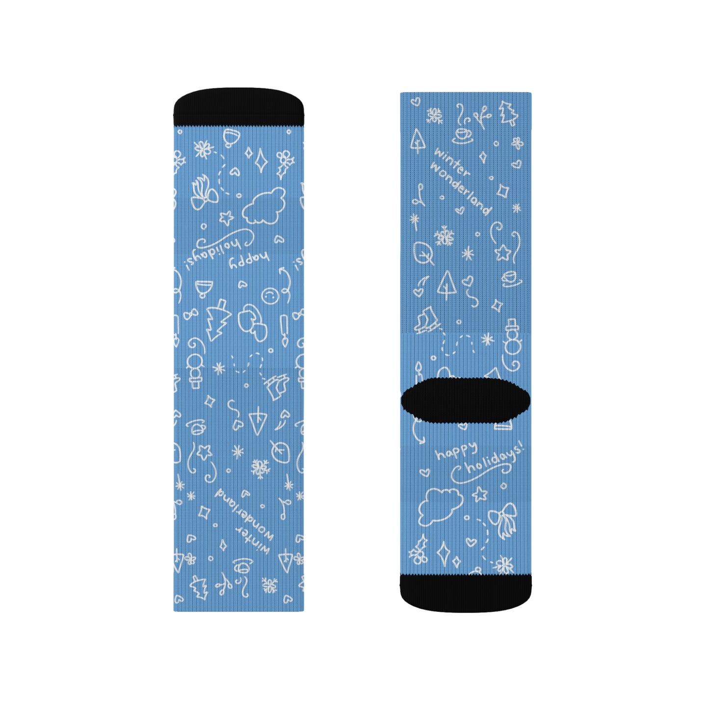 Winter Wonderland Doodle Socks