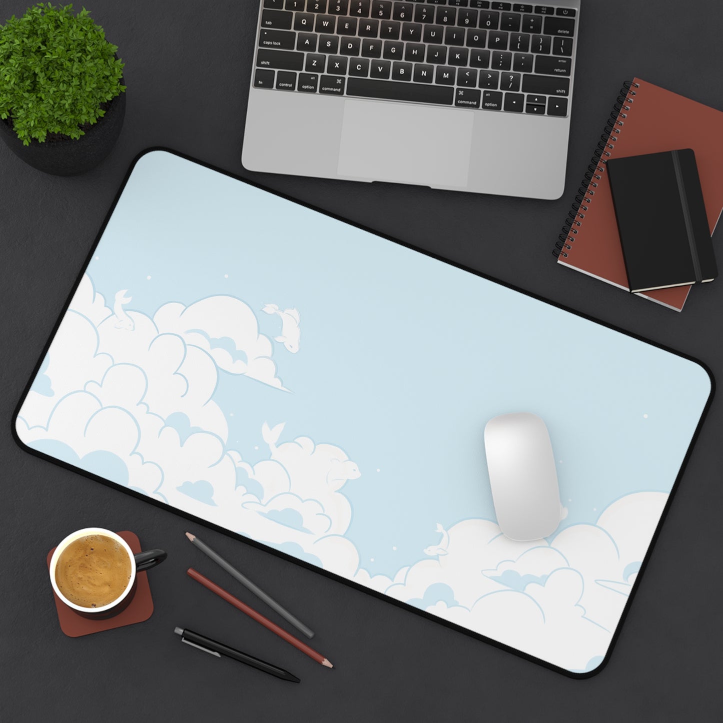 Koi Clouds Desk Mat