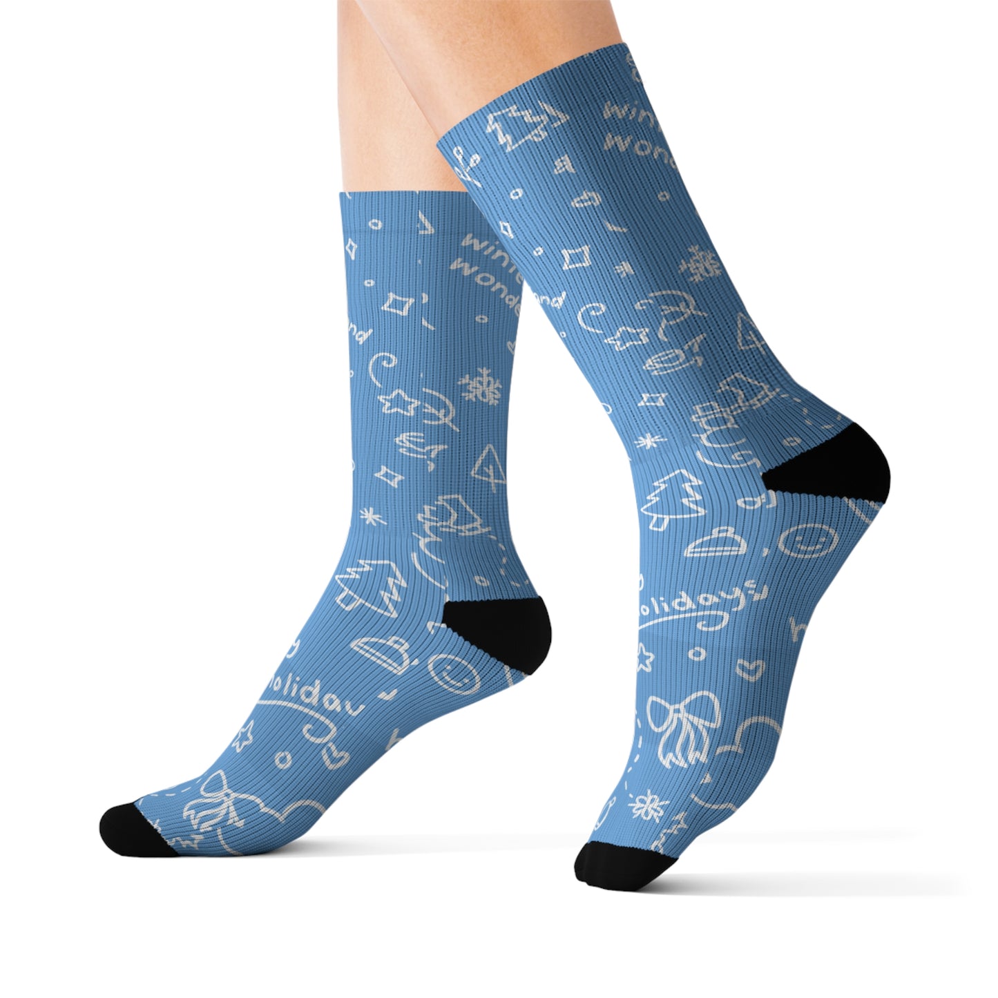 Winter Wonderland Doodle Socks