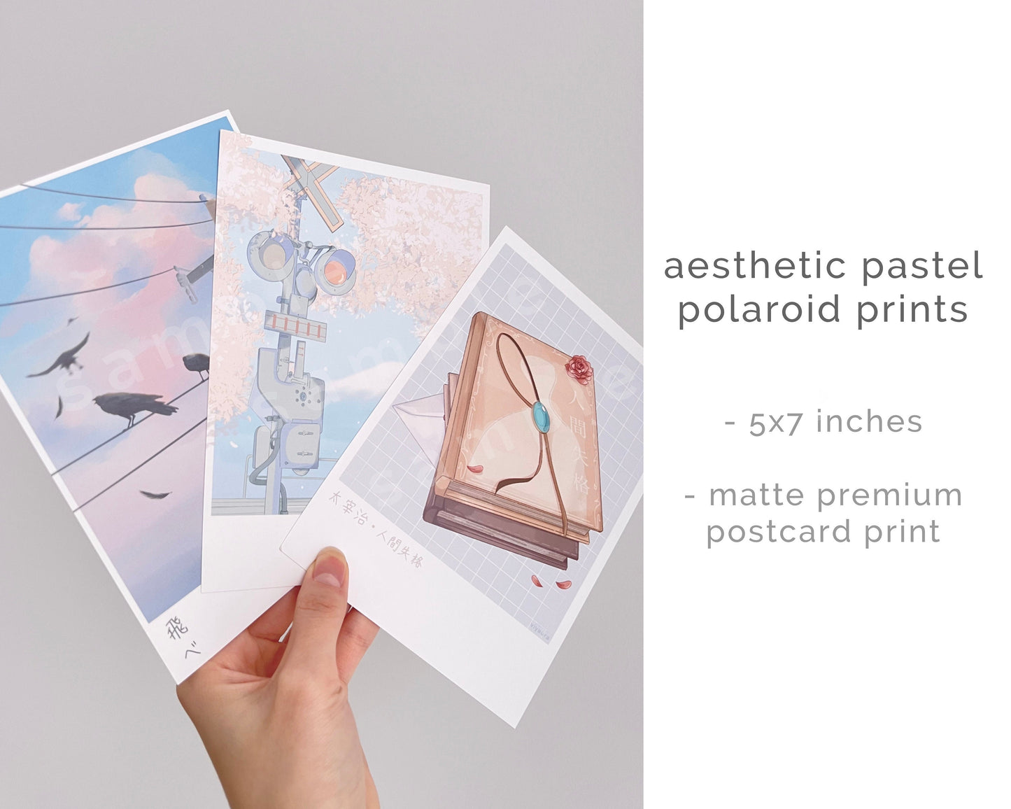 Aesthetic Japan Pastel Postcard Prints