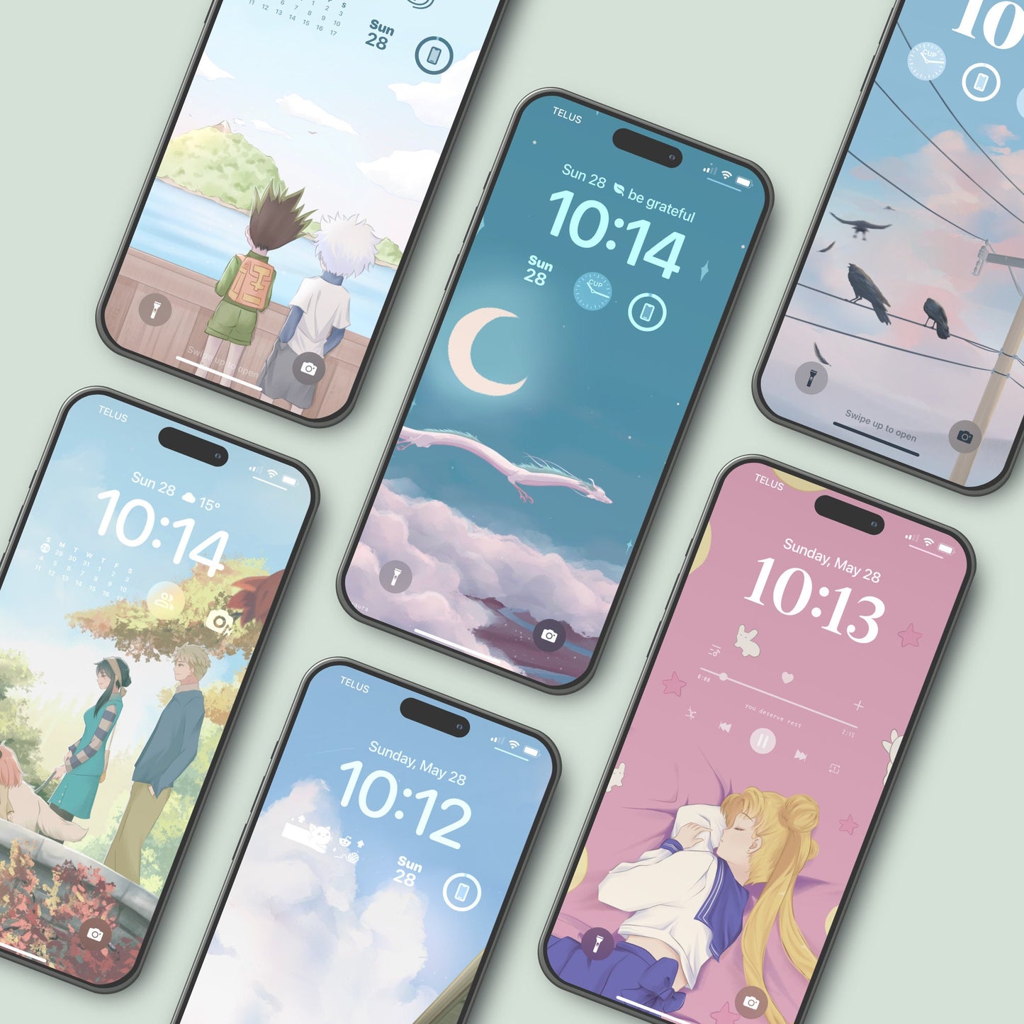 Soft Anime Aesthetic Phone Wallpaper Pack