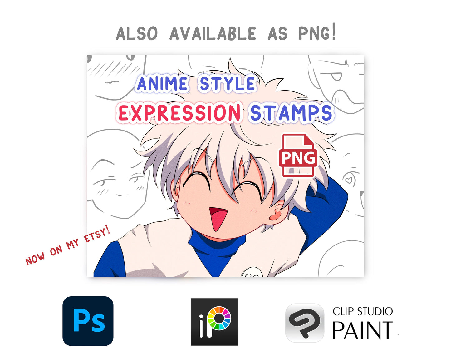 Anime Expression Stamp Brush Set