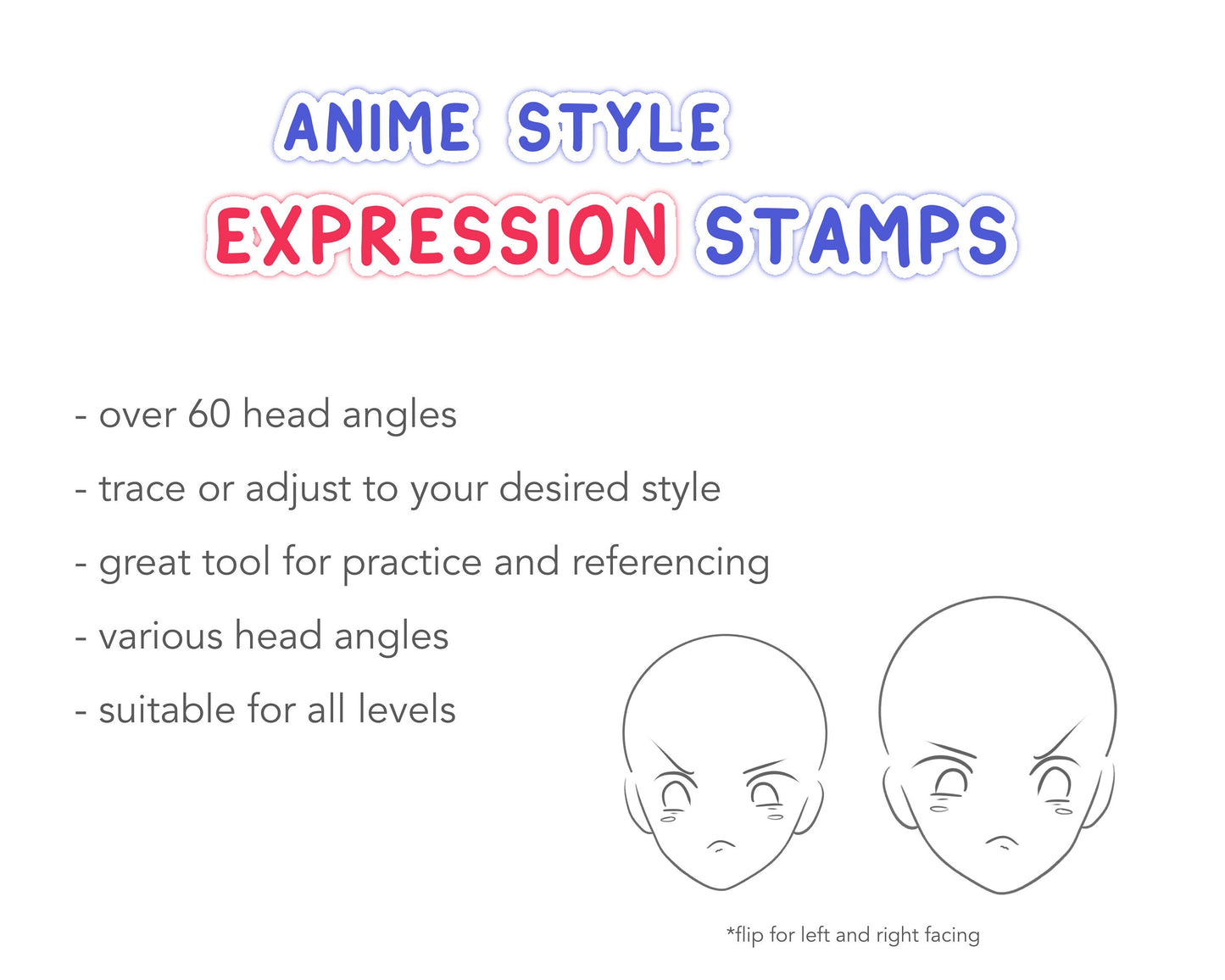 Anime Expression Stamp Brush Set