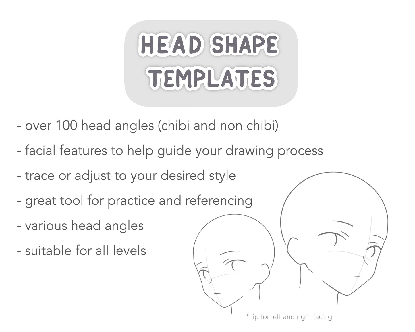 Anime Style 100+ Head Stamp Set