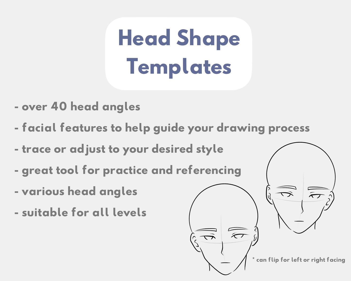 Manga Webtoon Style Head Stamp Set