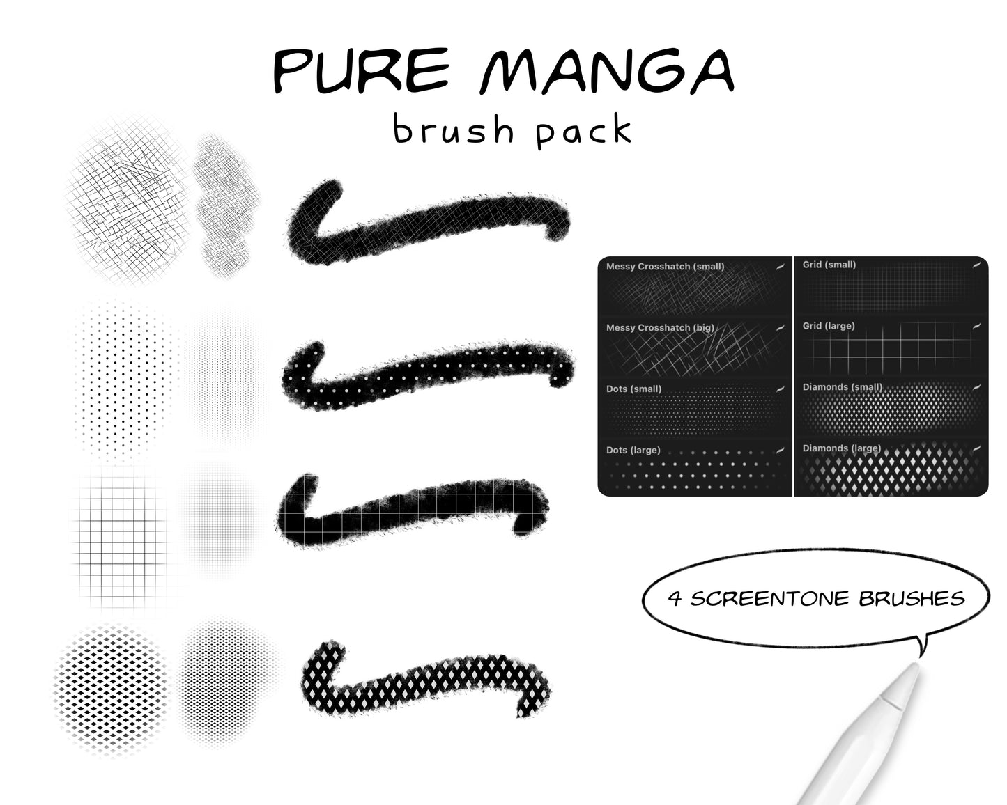 Pure Manga Brush Set