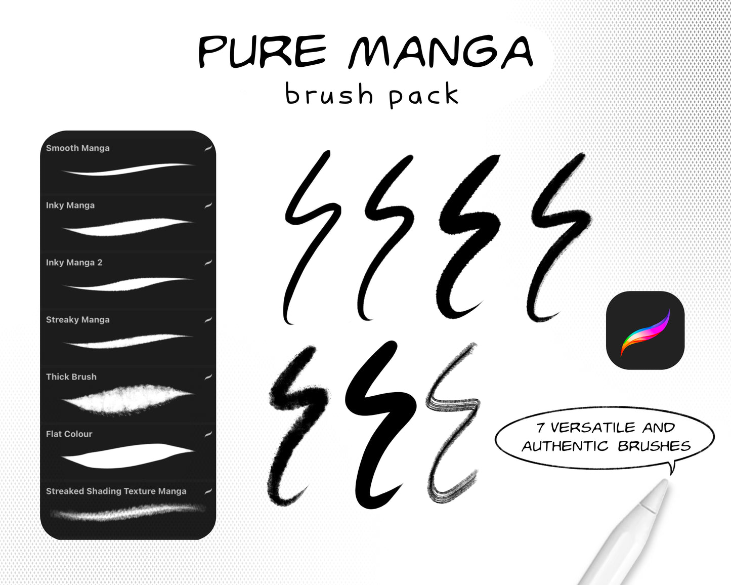 Pure Manga Brush Set